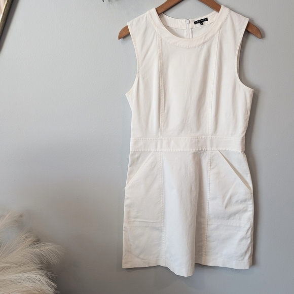 Theory Dresses & Skirts - Theory White Sleeveless Sheath Midi Dress
